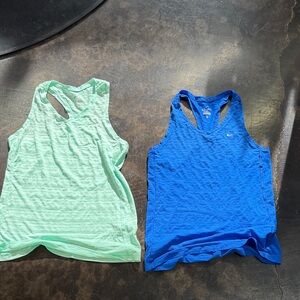 Nike Vibrant Blue and Mint Green Tank Tops 2